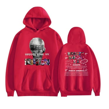 Chris Brown BREEZY BOWL XX PREGAME Hoodie printed sportswear unisex retro casual long sleeved hooded pullover street wear
