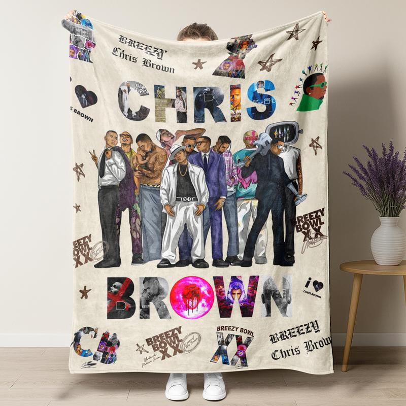 Chris Brown Blanket Album Cover for Fans Warm Cozy Flannel Blankets 90s ...