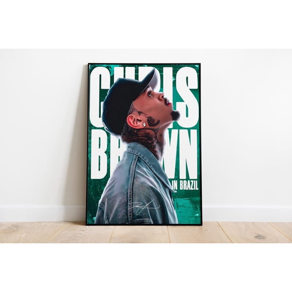 Chris Brown Brazil Tour Poster, Hip Hop R&B Music Wall Art, Breezy Fan Room Decor, Size 24x36 Unframed Poster
