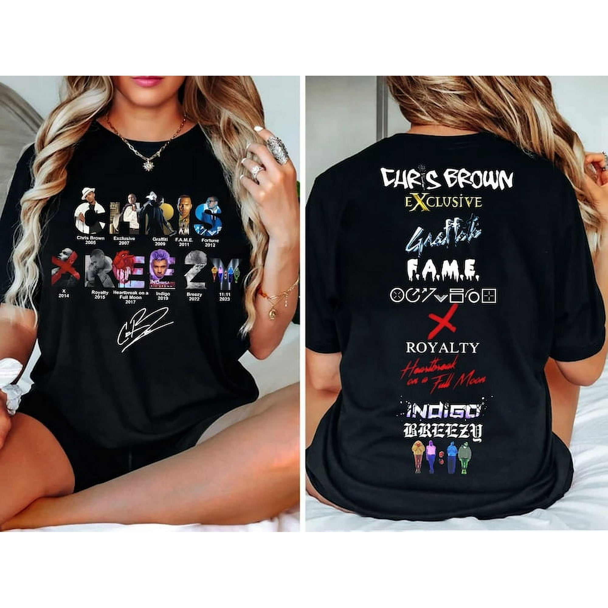 Chris Brown Breezy 11:11 Album Tour 2024 Graphic T Shirt Exclusive Chris Brown Breezy 11:11 Album Tour 2024 Graphic T Shirt Exclusive