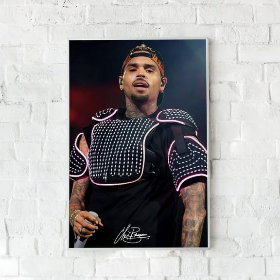 Chris Brown Concert Performance Poster, Breezy Bowl XX 2025 Hip Hop R&B Wall Art, Room Decor, Size 24x36 Unframed Poster