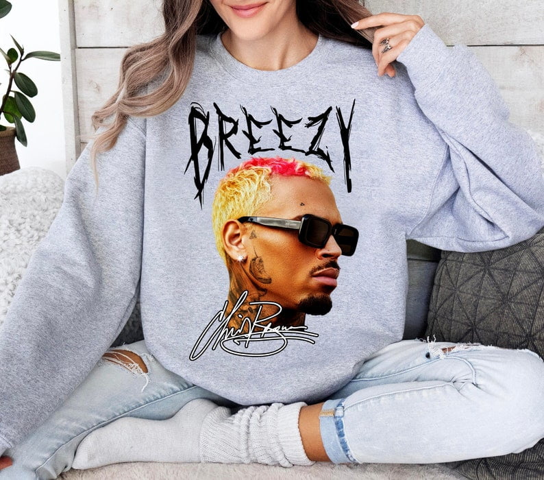 Chris Brown Fan Sweatshirt Shirt Vintage Chris Brown Sweater Chris Brown 2024 Concert SweatShirt Unisex Walmart