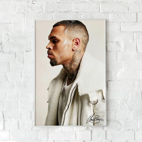 Chris Brown Fashion Style Poster, Modern R&B Hip Hop Aesthetic Wall Art, Size 24x36 Unframed Poster