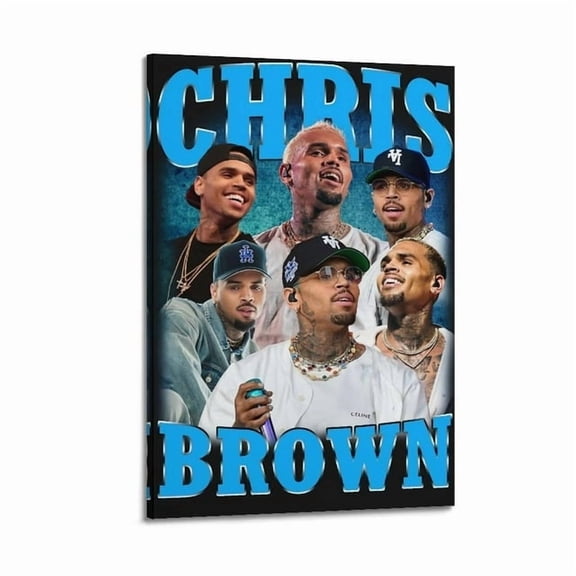Chris Brown Painting Vintage Poster Picture Print Wall Art Poster Painting Canvas Posters Artworks Gift Room Aesthetic