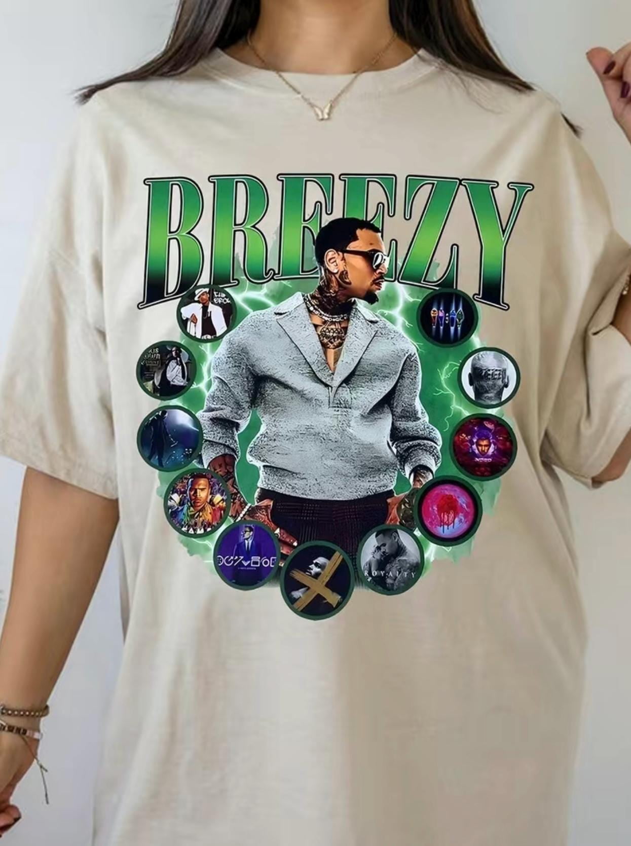 Chris Brown Tshirt 2025 Breezy Bowl Tour - Walmart.com