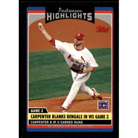 Chris Carpenter Card 2006 Topps Update Black #UH199
