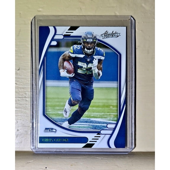 Chris Carson 2021 Panini NFL Absolute Green Parallel Football #87 Card Seahawks