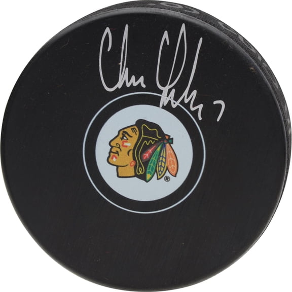 Chris Chelios Chicago Blackhawks Autographed Hockey Puck - Fanatics Authentic Certified