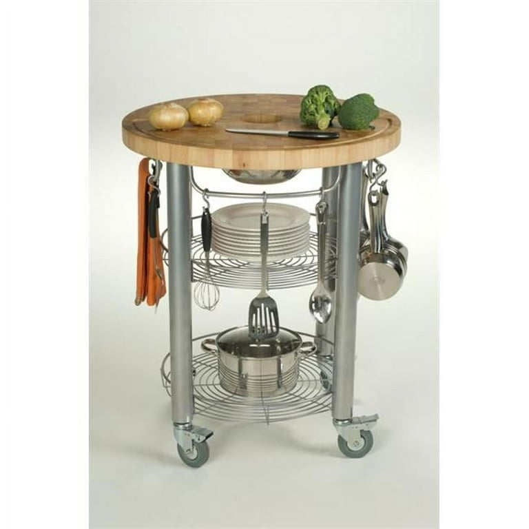 Chris & Chris JET1222 Stadium Kitchen Work Station With Wood Top