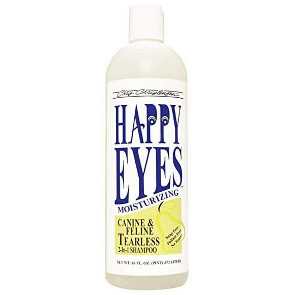 Chris Christensen Happy Eyes Tearless Shampoo For Pets - Hypo-Allergenic Cleanser For Normal To Sensitive Skin - Parhen & Sulfate Free - Safe Dog Facial Cleanser Without The Worry