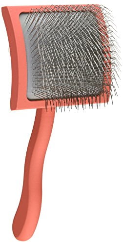 Chris Christensen Big G Dog Slicker Brush Groom Like a Professional Fluff Detangle Style Saves Time Energy Coral Large Walmart Business Supplies