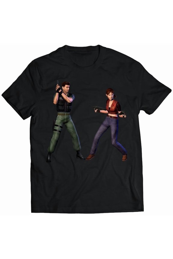 Chris & Claire Redfield Residence Evil Code Veronica T-shirt (vector)