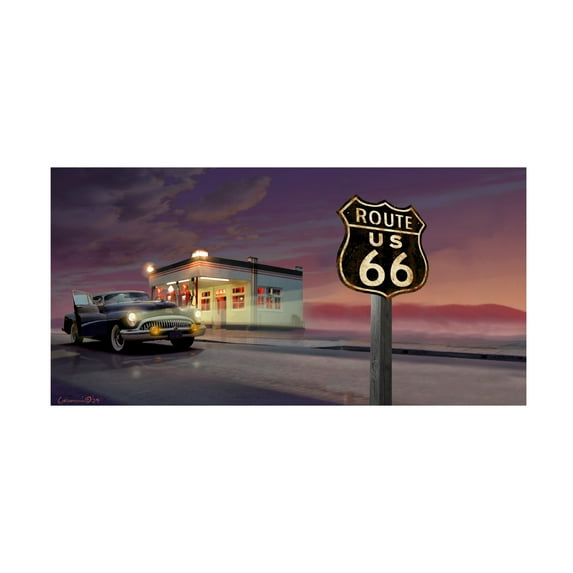 Chris Consani 'Route 66' Canvas Art