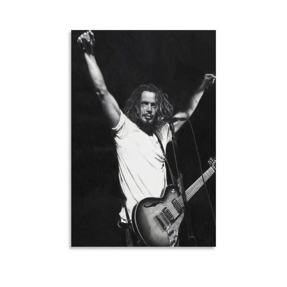 Chris_Cornell Black and White Art Canvas Poster Poster Canvas Picture Printing Office Decoration
