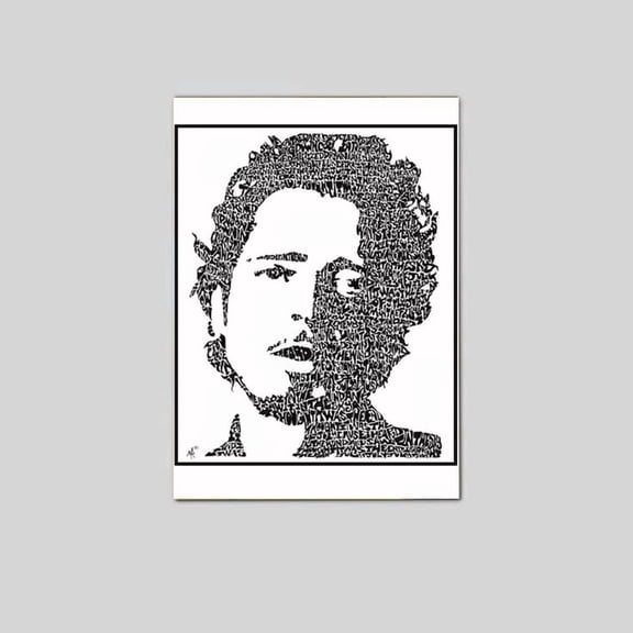 Chris Cornell Typography Portrait: Soundgarden Word Art, Grunge Legend Poster Size 24''x36'' Googate