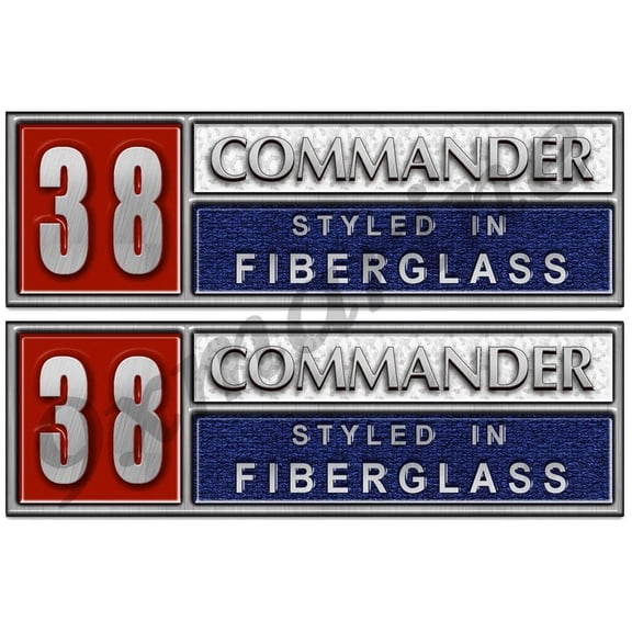 Chris Craft Commander Hull Tags Number Of Your Choice Replica in Vinyl