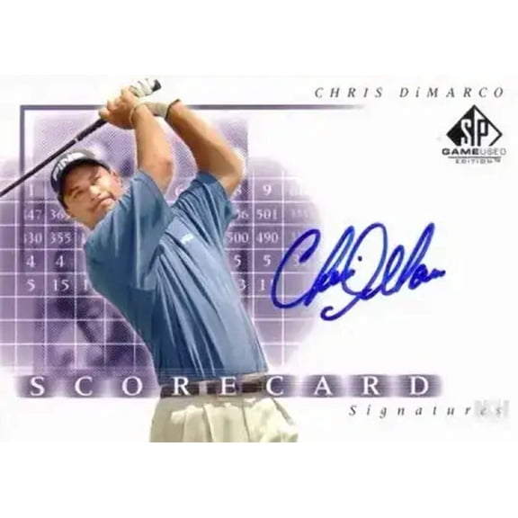 Chris DiMarco certified autograph 2002 SP Golf Scorecard Signatures card