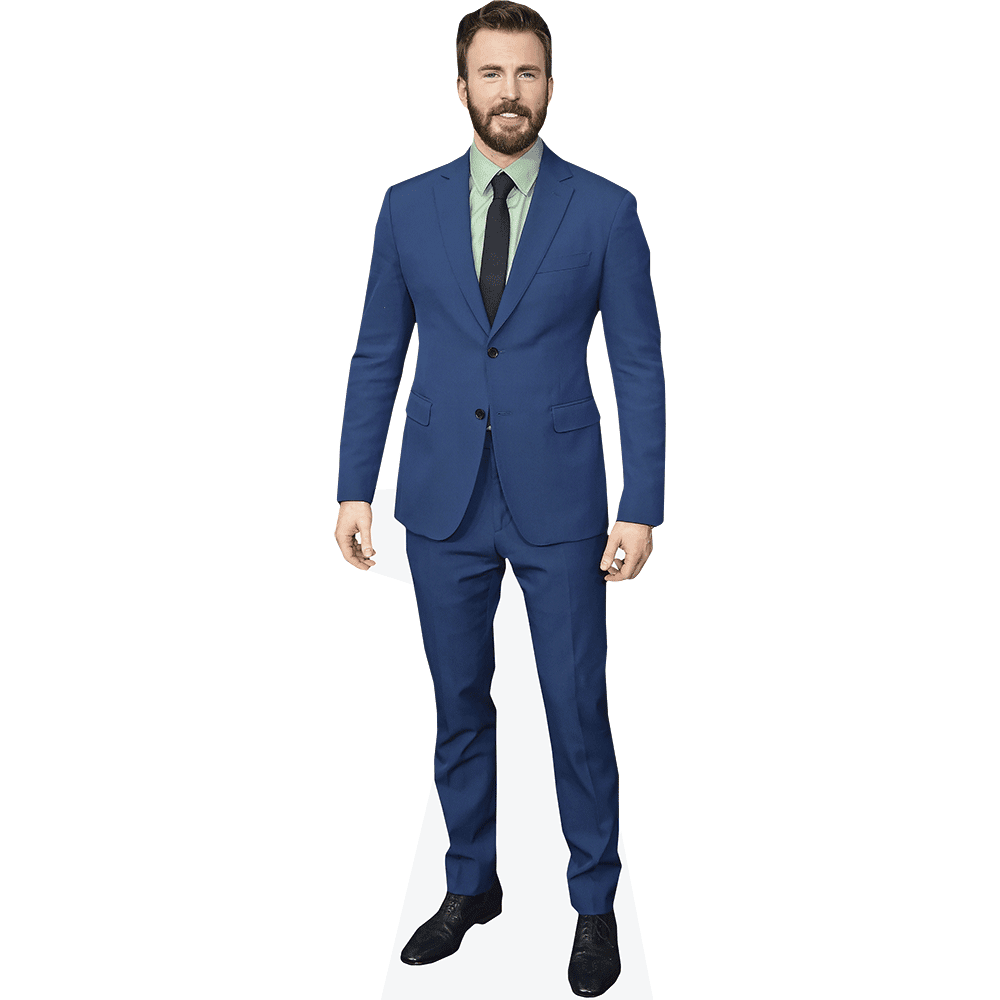 Chris Evans (Blue Suit) Mini Cardboard Cutout Standee