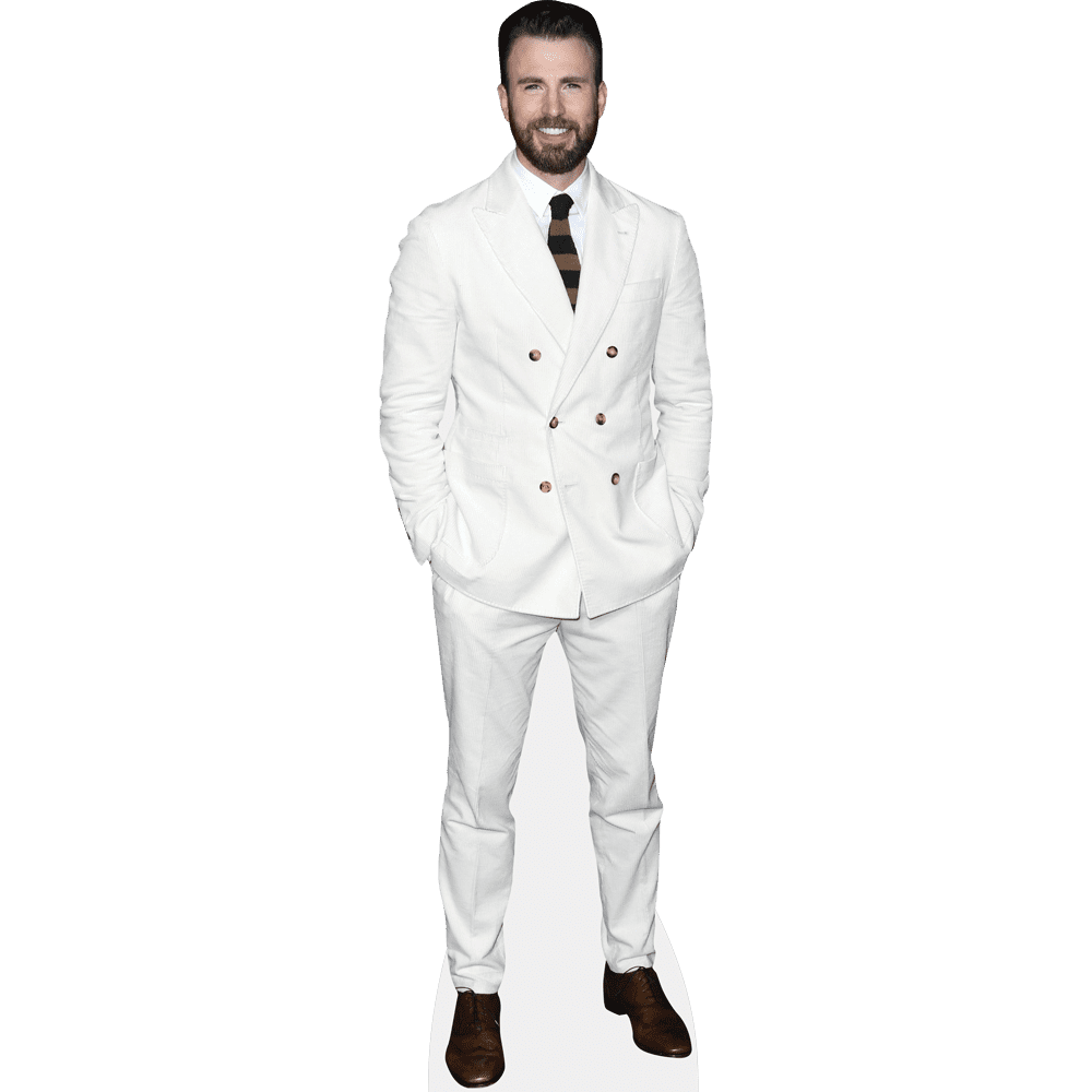 Chris Evans (White Suit) Lifesize Cardboard Cutout Standee
