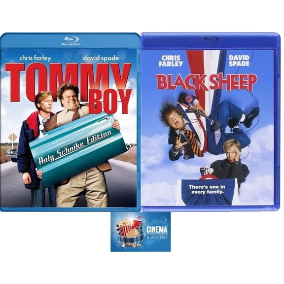 Chris Farley David Spade Comedy Double Feature TOMMY BOY & BLACK SHEEP 2 BLU RAY Set Includes Movie Time Art Card