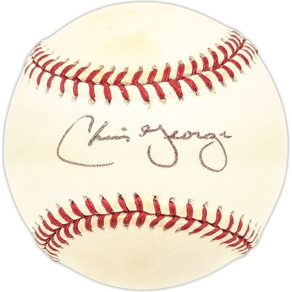 Chris George Autographed Official MLB Baseball Milwaukee Brewers, Kansas City Royals SKU #227754