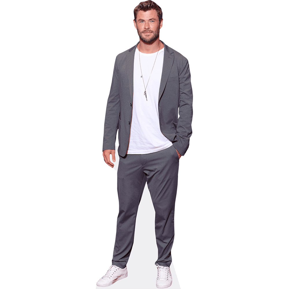 Chris Hemsworth (Grey Suit) Life Size Cutout. Standee.