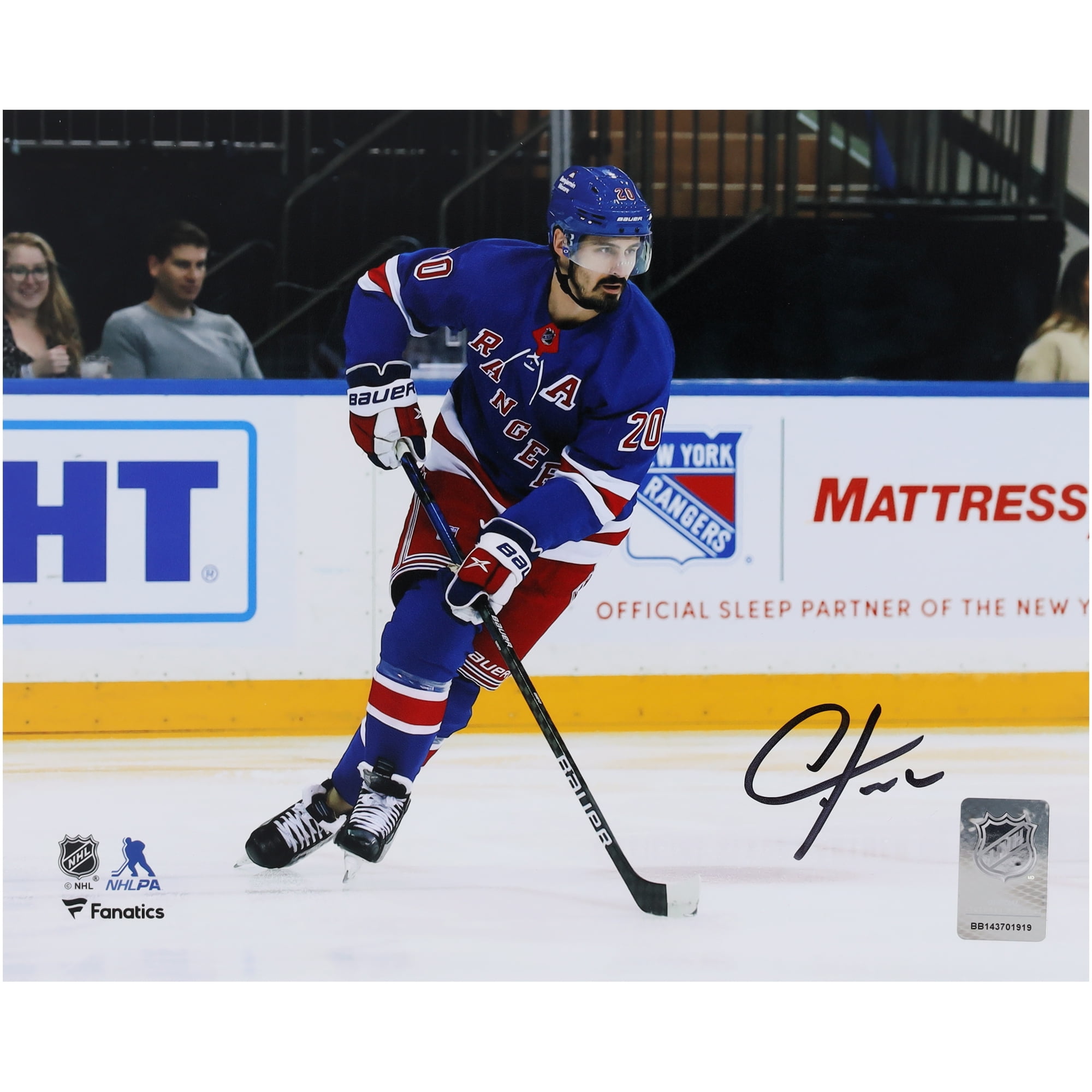 Chris Kreider New York Rangers Autographed 8" x 10" Blue Jersey with