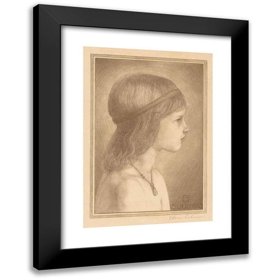 Chris Lebeau 18x24 Black Modern Framed Museum Art Print Titled - Portrait of an Unknown Girl (2001)