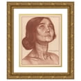 thumbnail image 1 of Chris Lebeau 20x24 Gold Ornate Framed and Double Matted Museum Art Print Titled - Portrait of a Woman (1916), 1 of 4