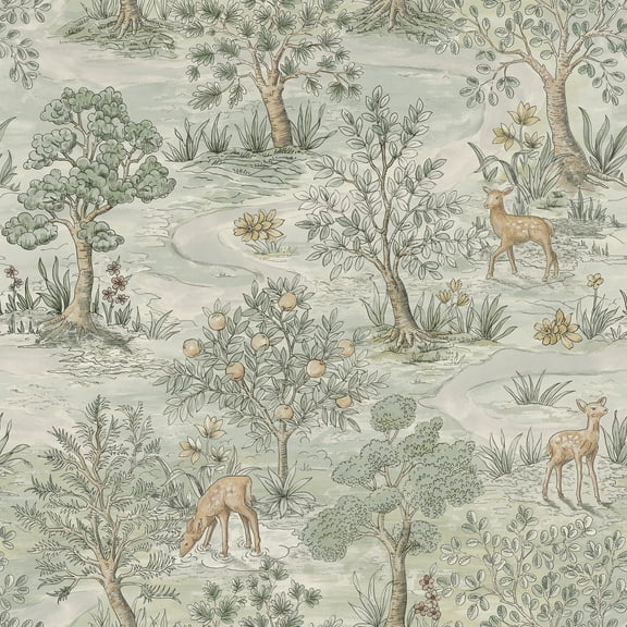 Chris Loves Julia Bramble Wintergreen Peel and Stick Wallpaper