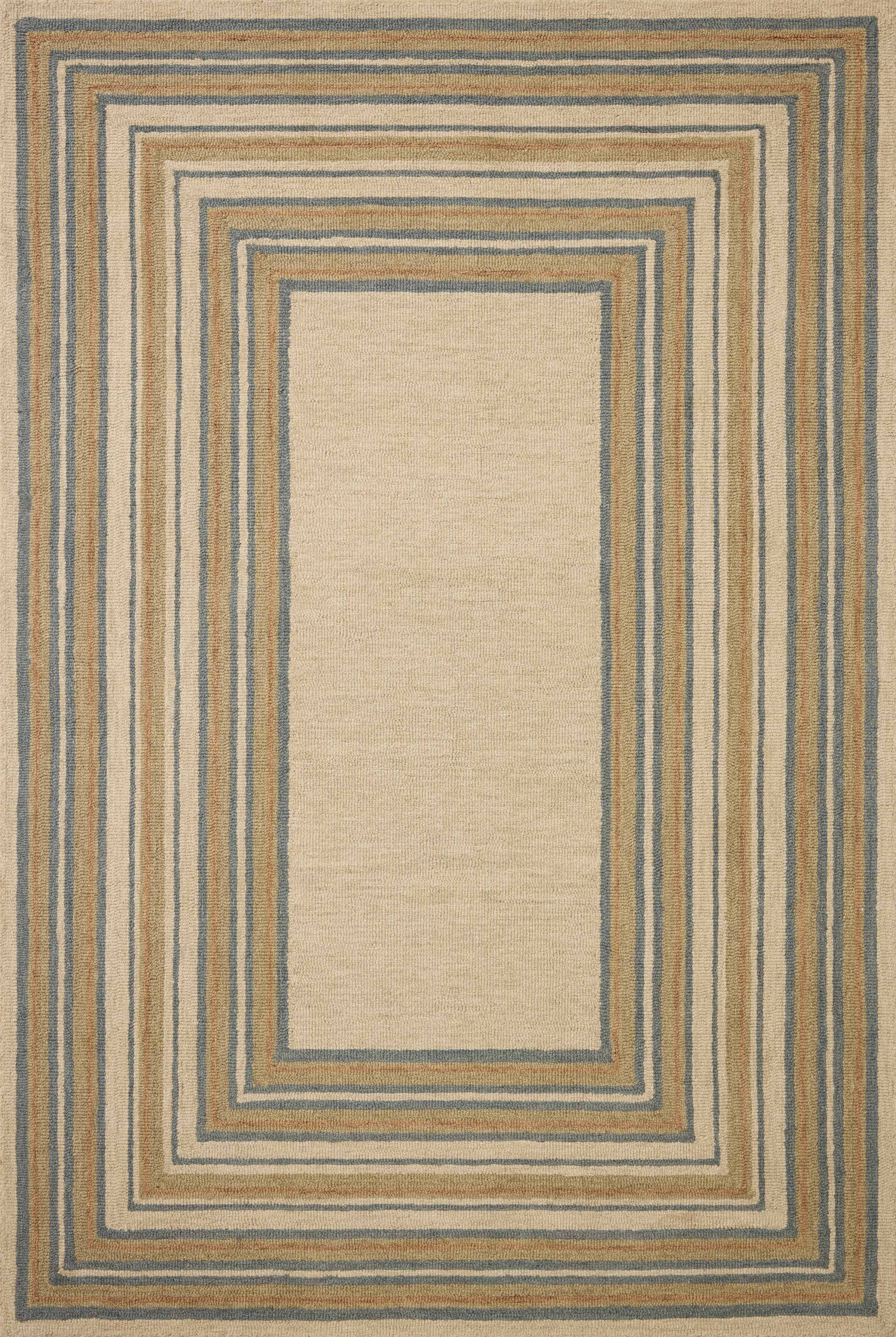 Chris Loves Julia x Loloi Alfie Natural / Multi 3'-6" x 5'-6" Accent Rug