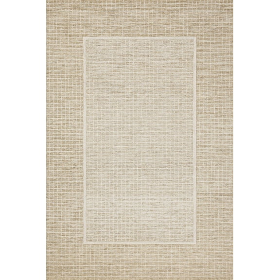 Chris Loves Julia x Loloi Briggs Wheat / Ivory 18" x 18" Sample Rug