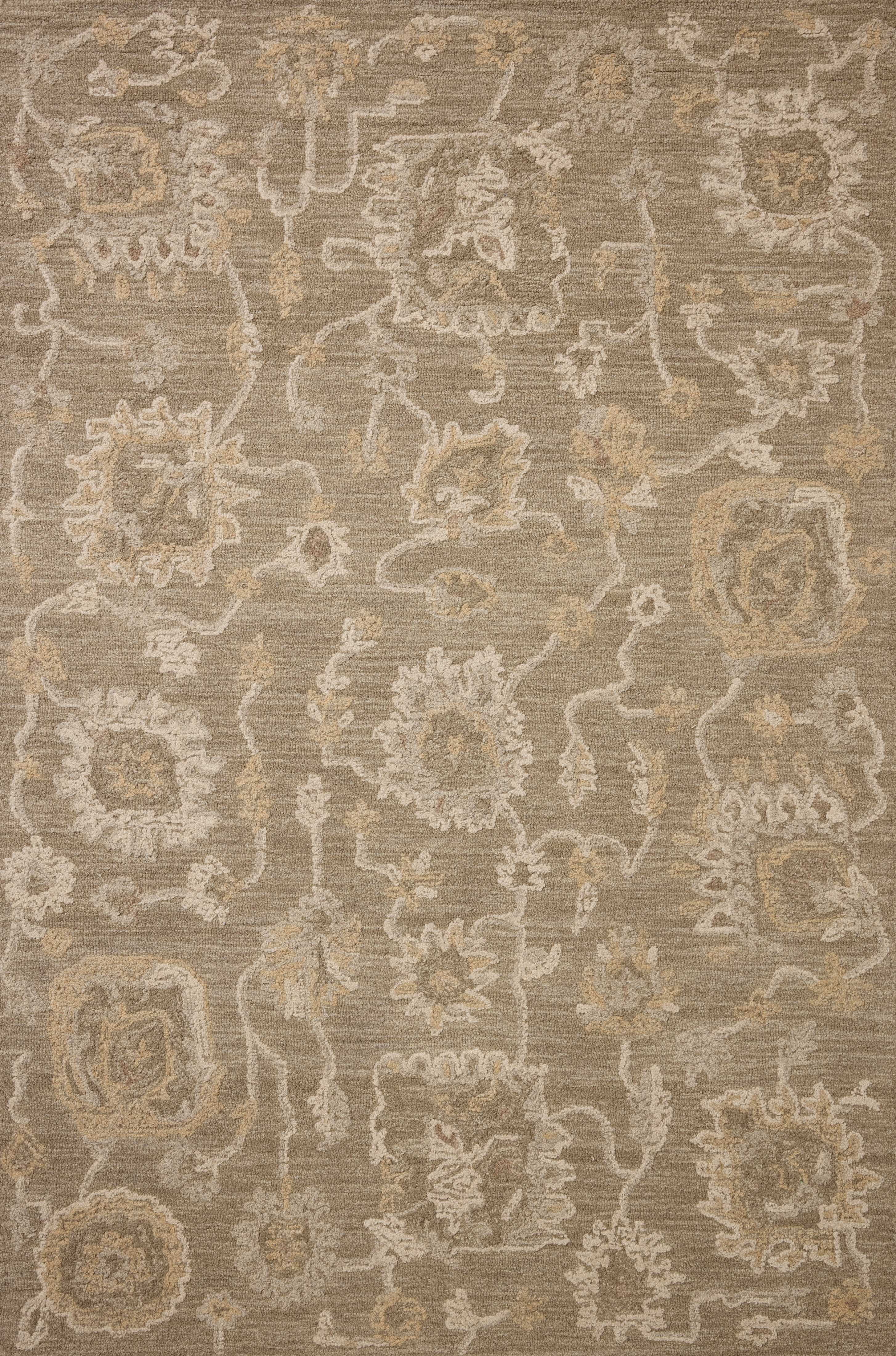 Chris Loves Julia x Loloi Dorothea Oak / Natural 18" x 18" Sample Rug