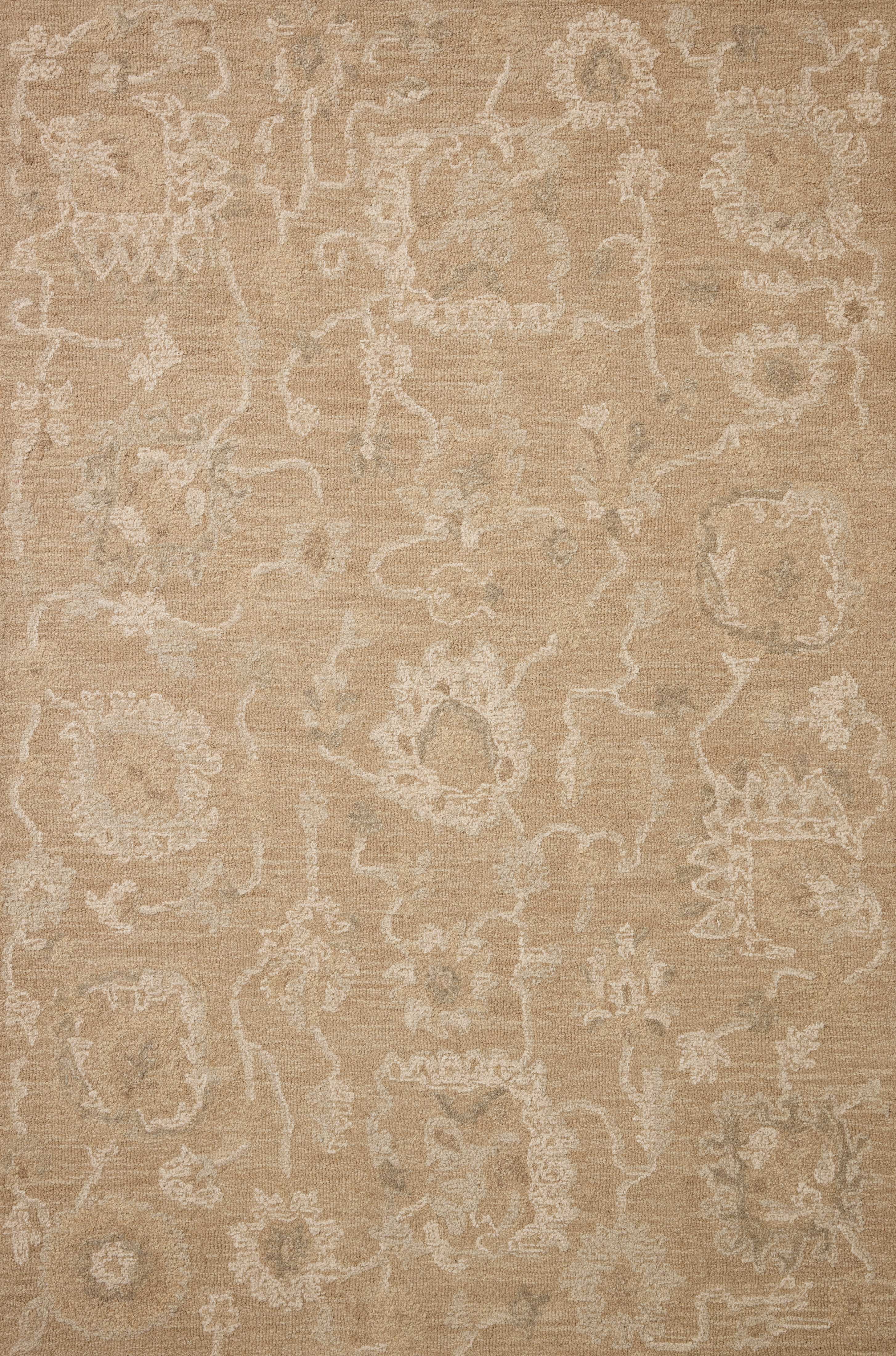 Chris Loves Julia x Loloi Dorothea Sand / Pebble 18" x 18" Sample Rug