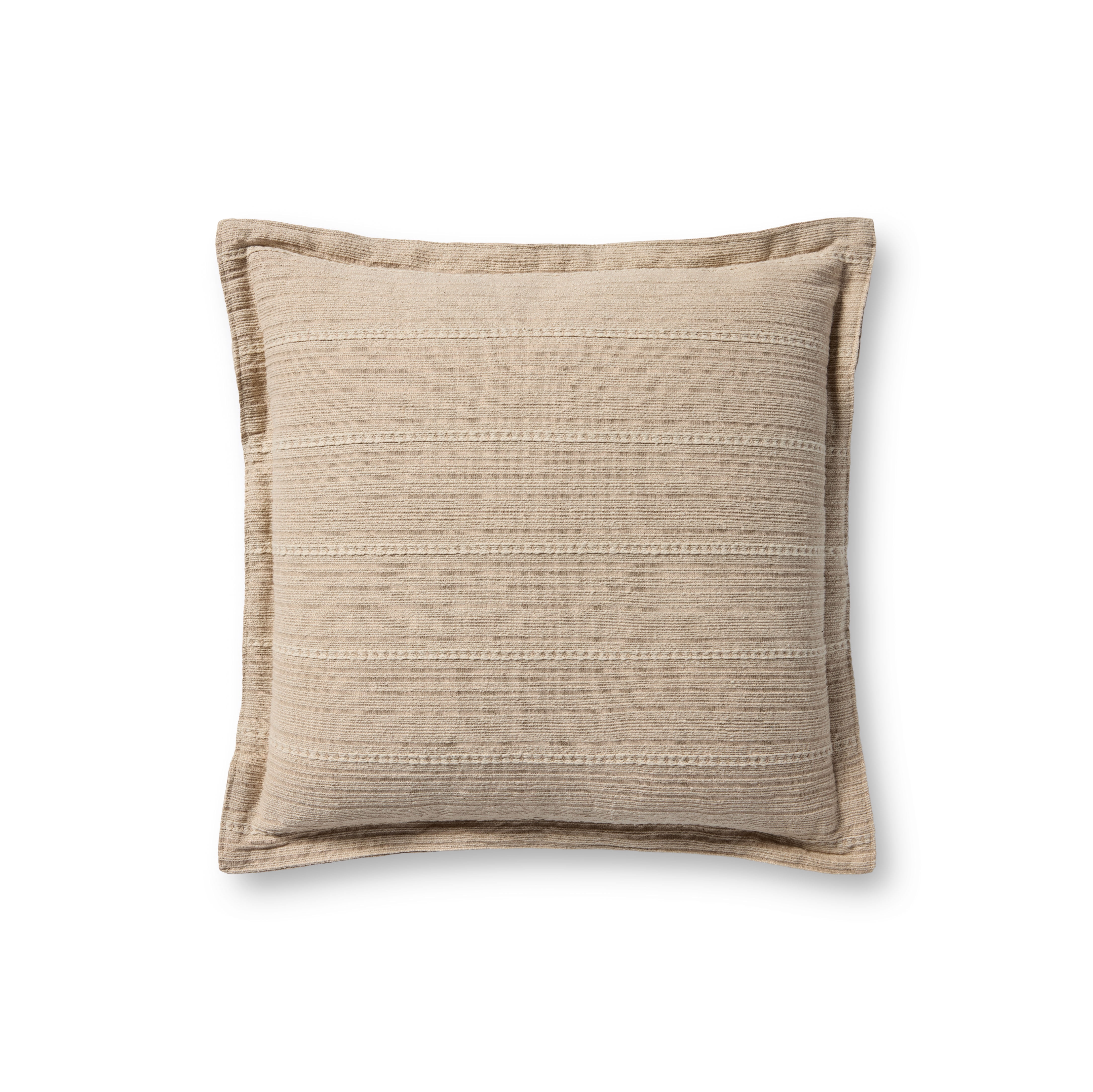 Chris Loves Julia x Loloi Howie Natural 18'' x 18'' Decorative Pillow