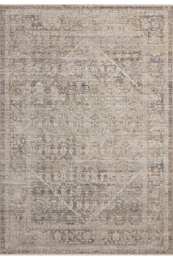 Chris Loves Julia x Loloi Ida Slate / Natural 18" x 18" Sample Rug