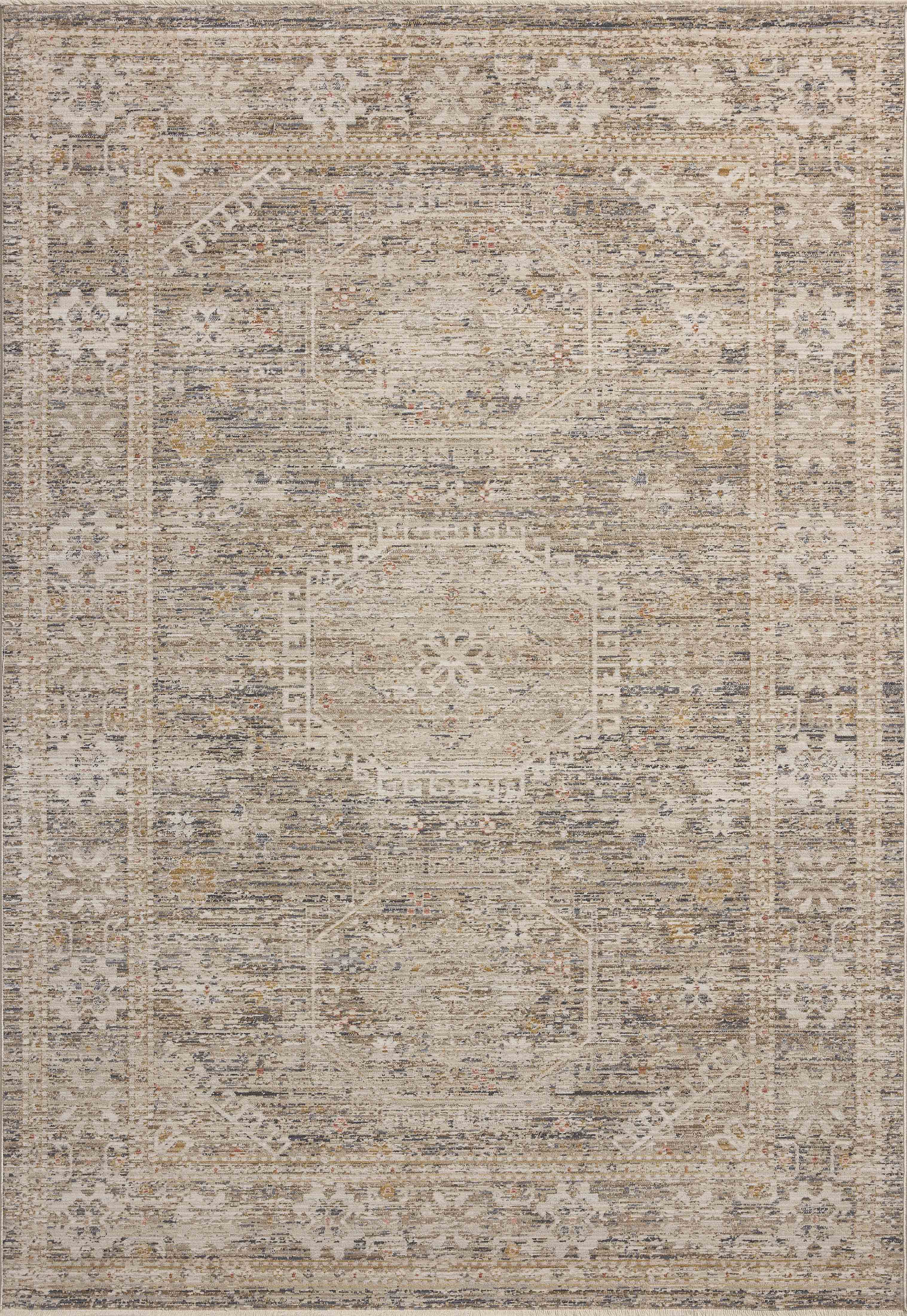 Chris Loves Julia x Loloi Ida Taupe / Multi 2'-7" x 10'-0" Runner Rug