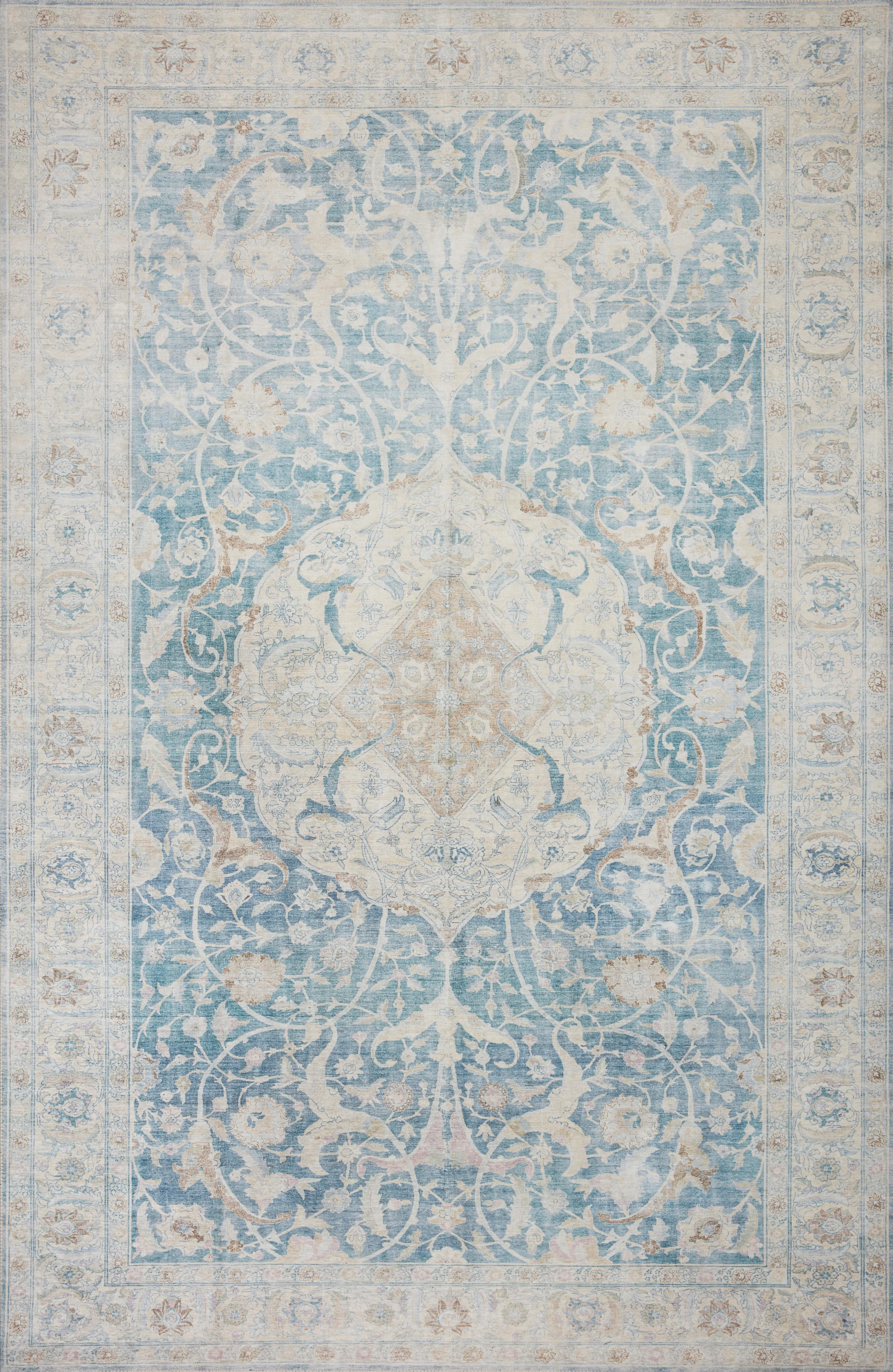 Chris Loves Julia x Loloi Jules Antique/Sky 2'-0" x 5'-0" Area Rug