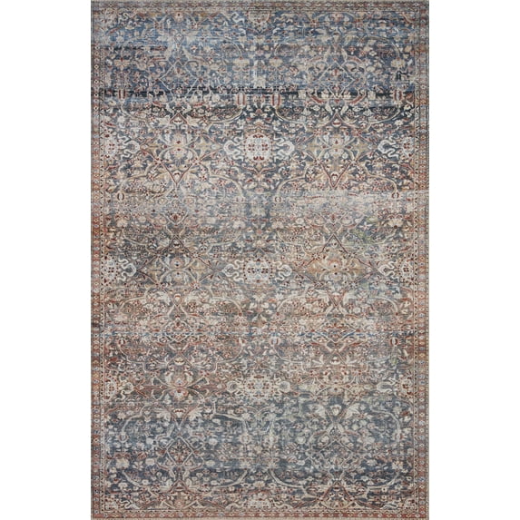 Chris Loves Julia x Loloi Jules Denim/Spice 9'-6" x 14' Area Rug