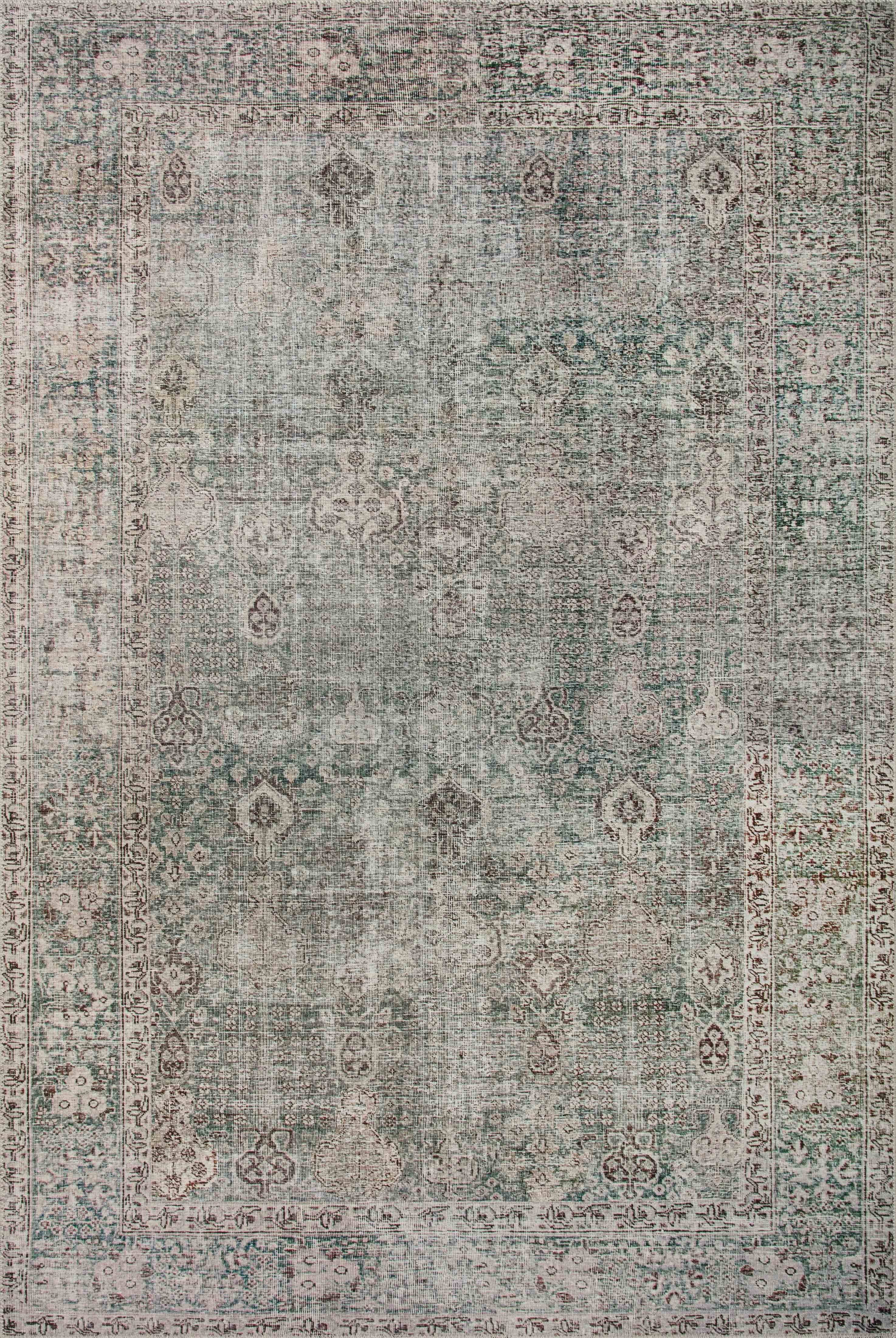 Chris Loves Julia x Loloi Jules Emerald / Antique Ivory 2'-6" x 12'-0" Runner Rug