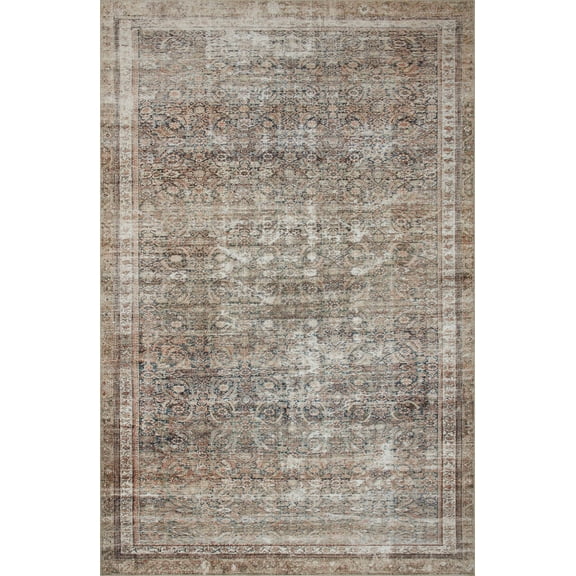 Chris Loves Julia x Loloi Jules Ink / Terracotta 5'-0" x 7'-6" Area Rug