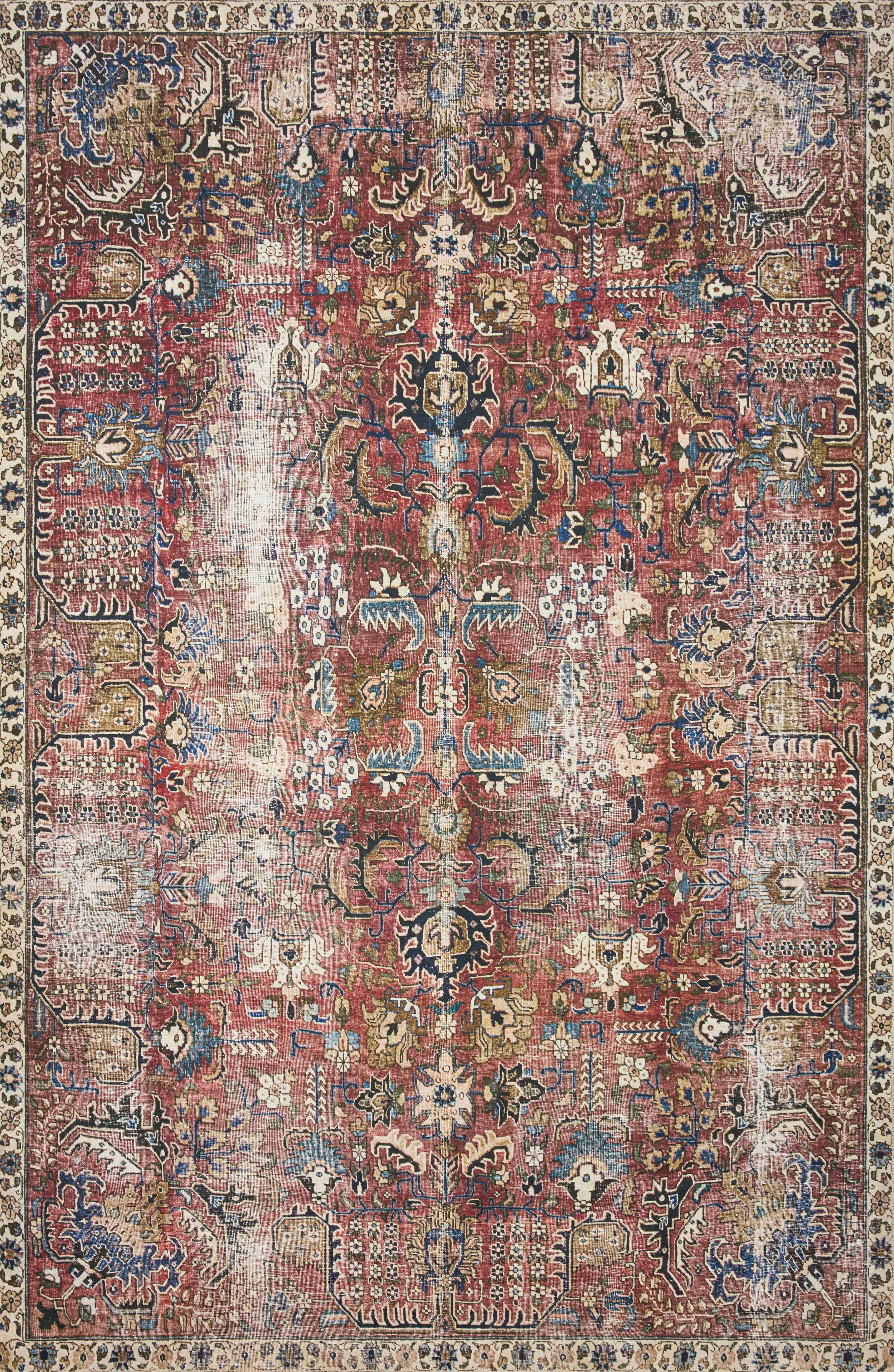 Chris Loves Julia x Loloi Jules Merlot/Multi 5'-0" x 7'-6" Area Rug