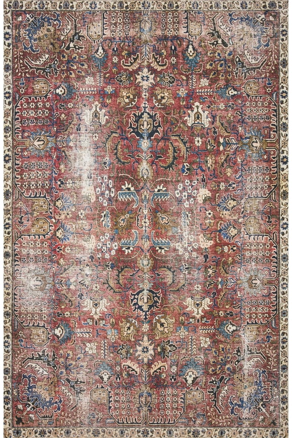 Chris Loves Julia x Loloi Jules Merlot/Multi 8'-6" x 11'-6" Area Rug