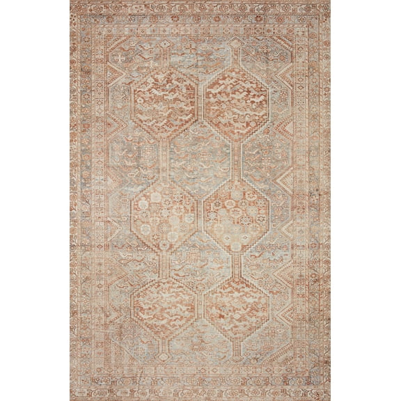 Chris Loves Julia x Loloi Jules Tangerine/Mist 2'-3" x 3'-9" Area Rug