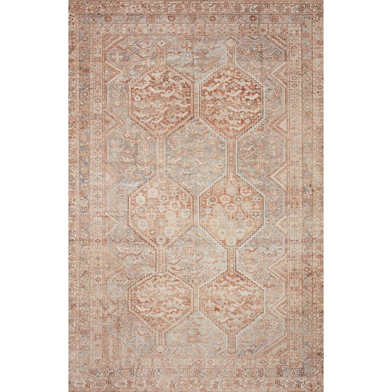 Chris Loves Julia x Loloi Jules Tangerine/Mist 5'-0" x 7'-6" Area Rug
