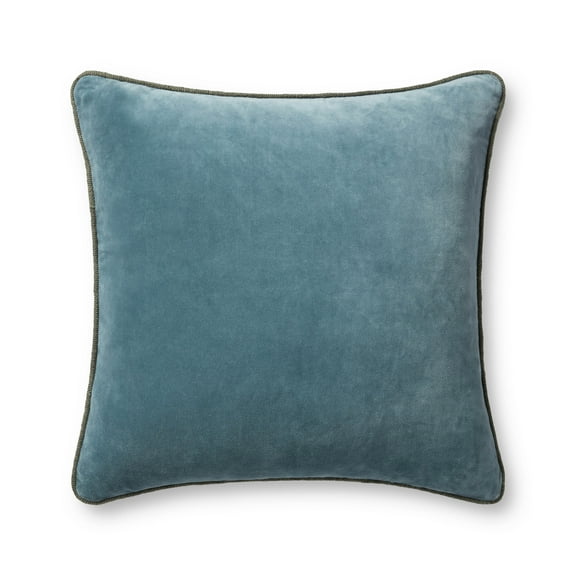 Chris Loves Julia x Loloi Liza Blue 22'' x 22'' Decorative Pillow