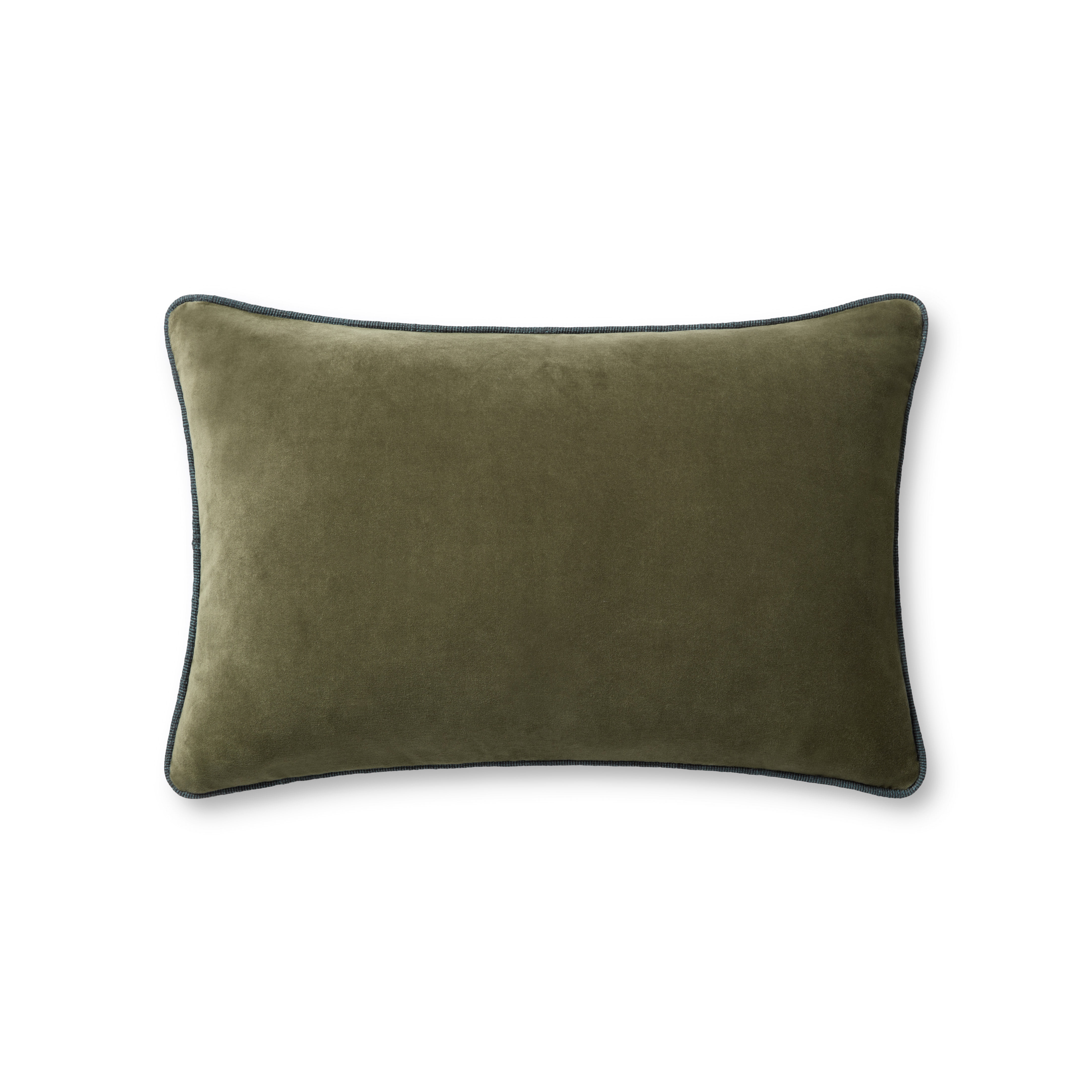 Chris Loves Julia x Loloi Liza Green 16'' x 26'' Decorative Pillow