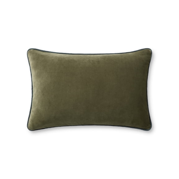 Chris Loves Julia x Loloi Liza Green 16'' x 26'' Decorative Pillow