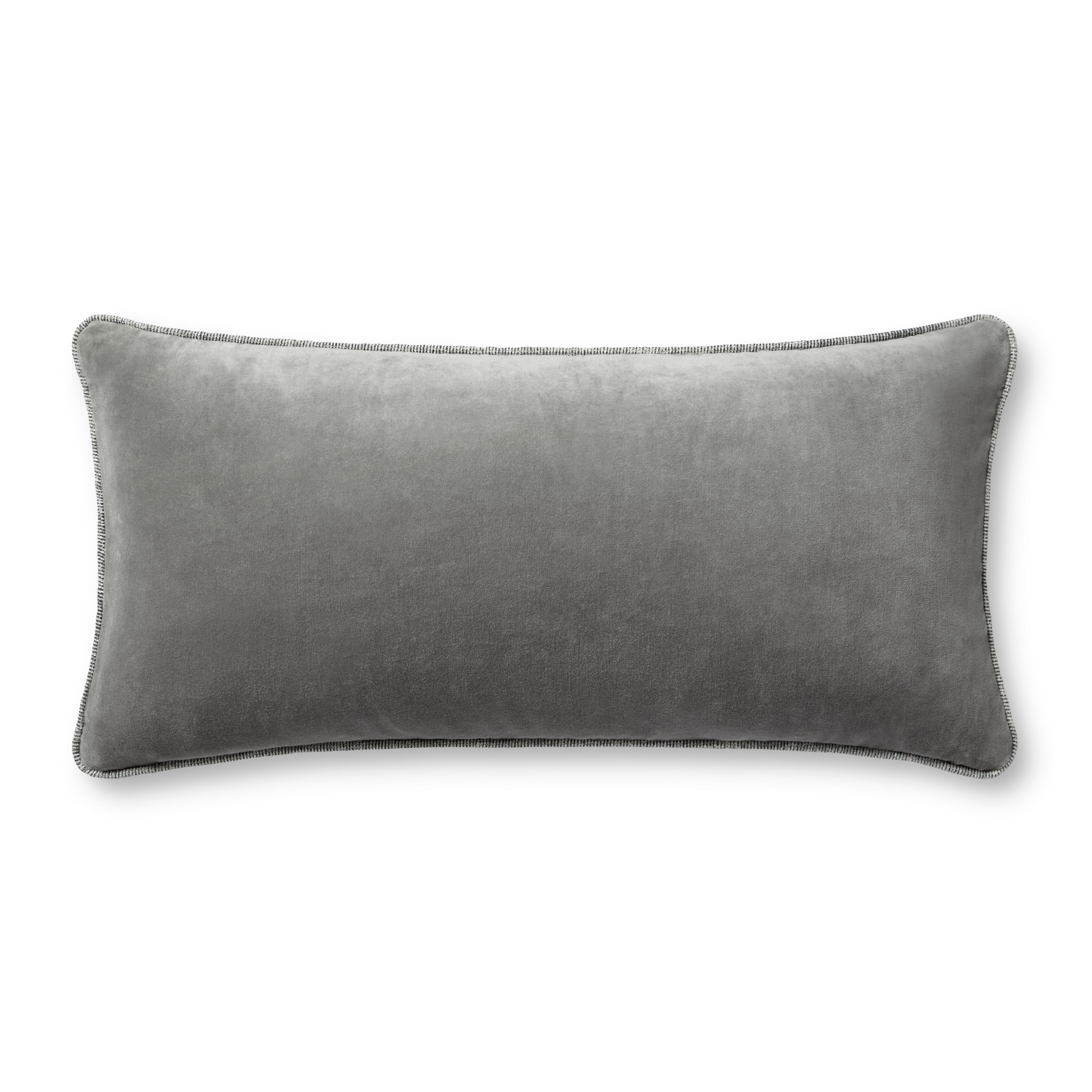 Chris Loves Julia x Loloi Liza Grey 12'' x 27'' Decorative Pillow