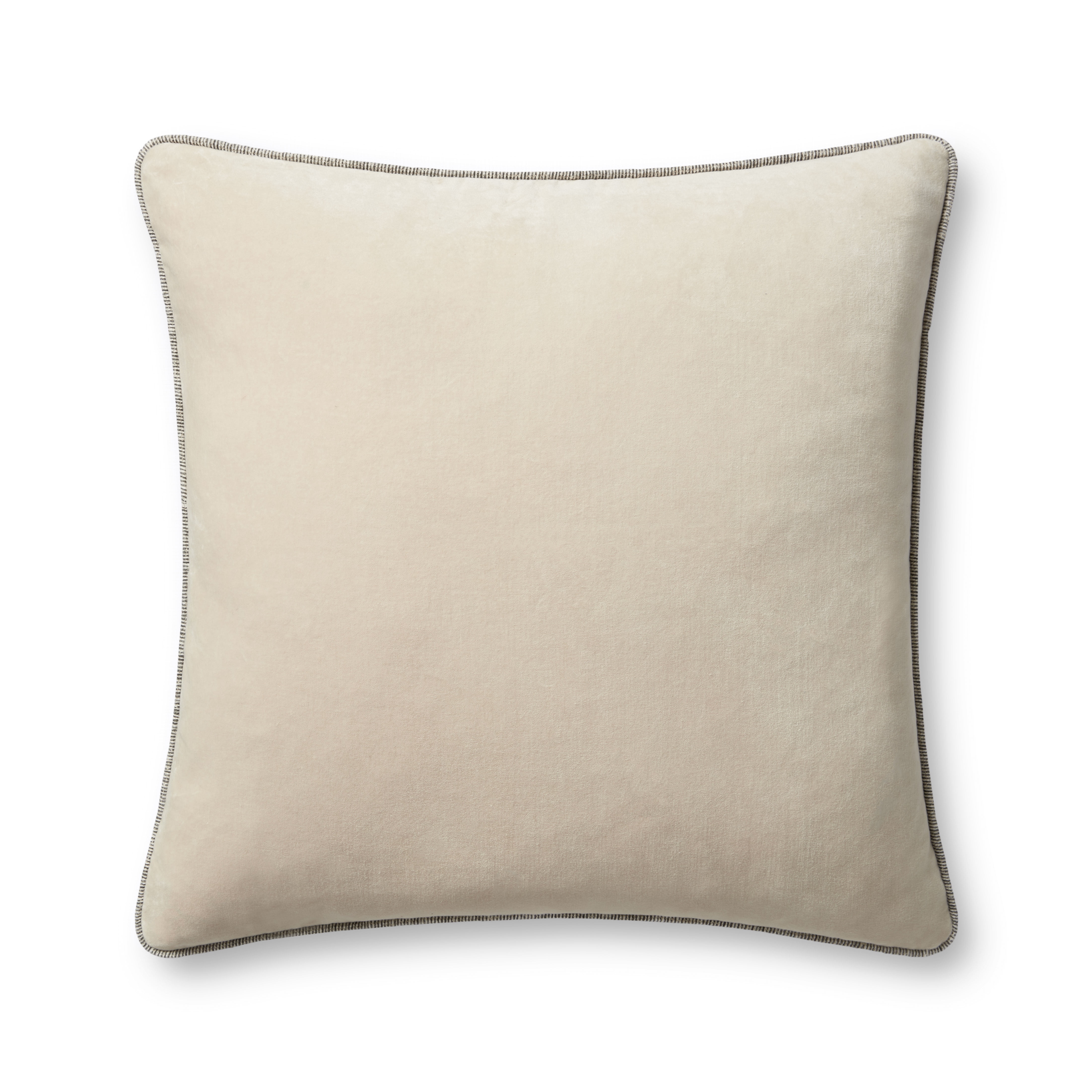 Chris Loves Julia x Loloi Liza Ivory 22'' x 22'' Decorative Pillow